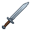 iron sword with leather wrapped handle